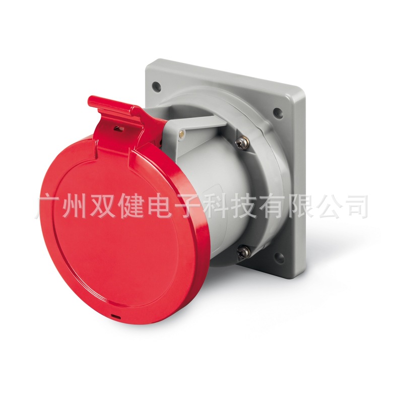 423.6366 防水工业插座63A  4P 380V 意大利进口 暗装直式插座