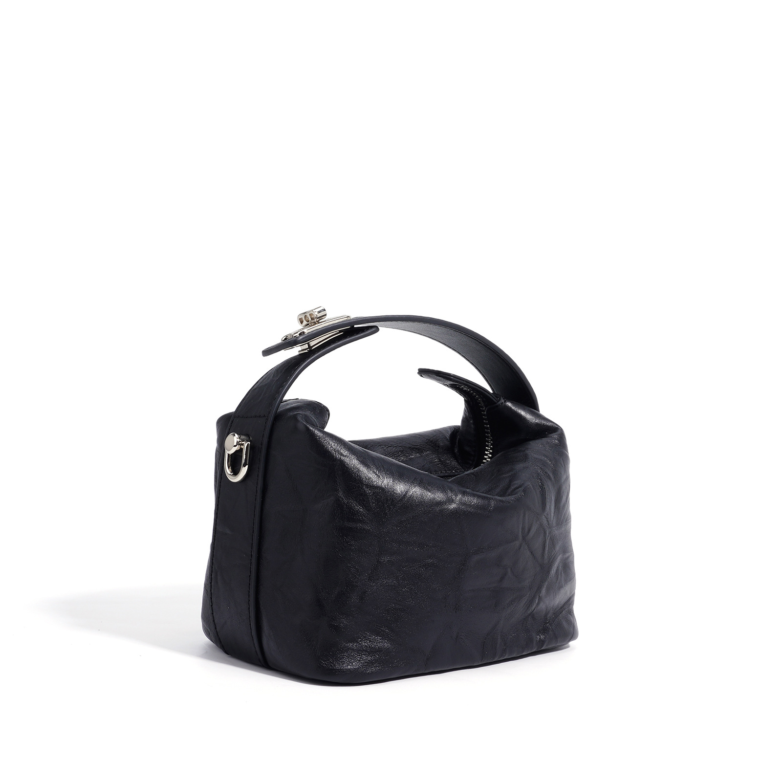 Bolsos de cuero de nicho de alto nivel con sobres rojos en la boca 2025 nuevos bolsos de lonchera con bolsos pequeños y bolsos retro para mujeres