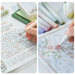 Collective Material Eye-Protection Fluorescent Highlighter Student Use Colorful Highlighter Marking Pen Journal-Specific Fluorescent Pen