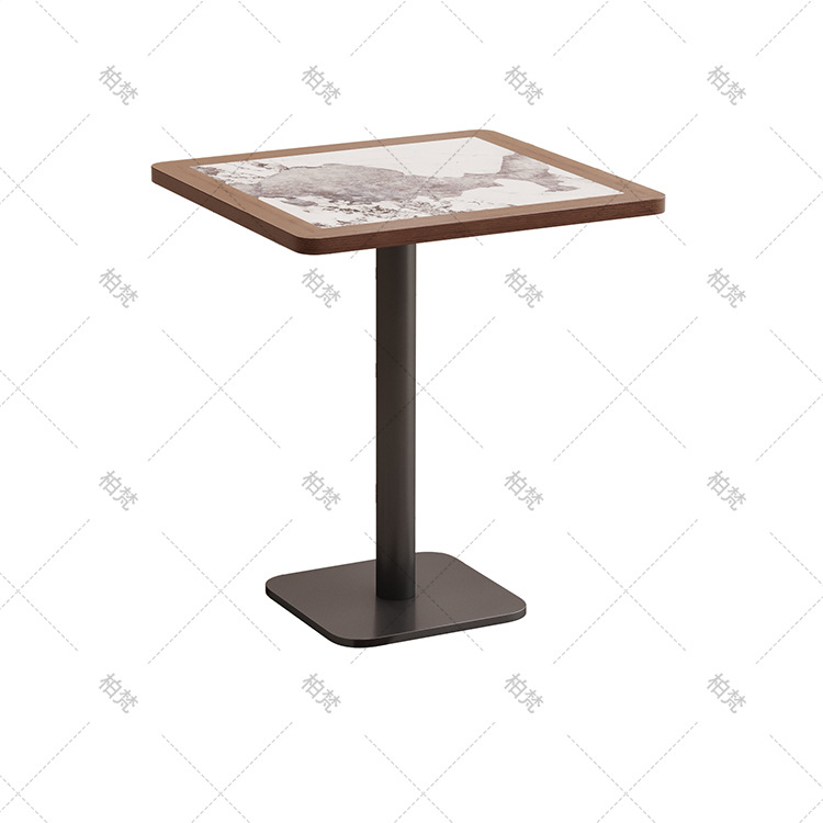 Compuesto de mesa y silla de madera maciza comercial de restaurante de té nórdico, restaurante de fideos industriales, restaurante de café, restaurante de barbacoa