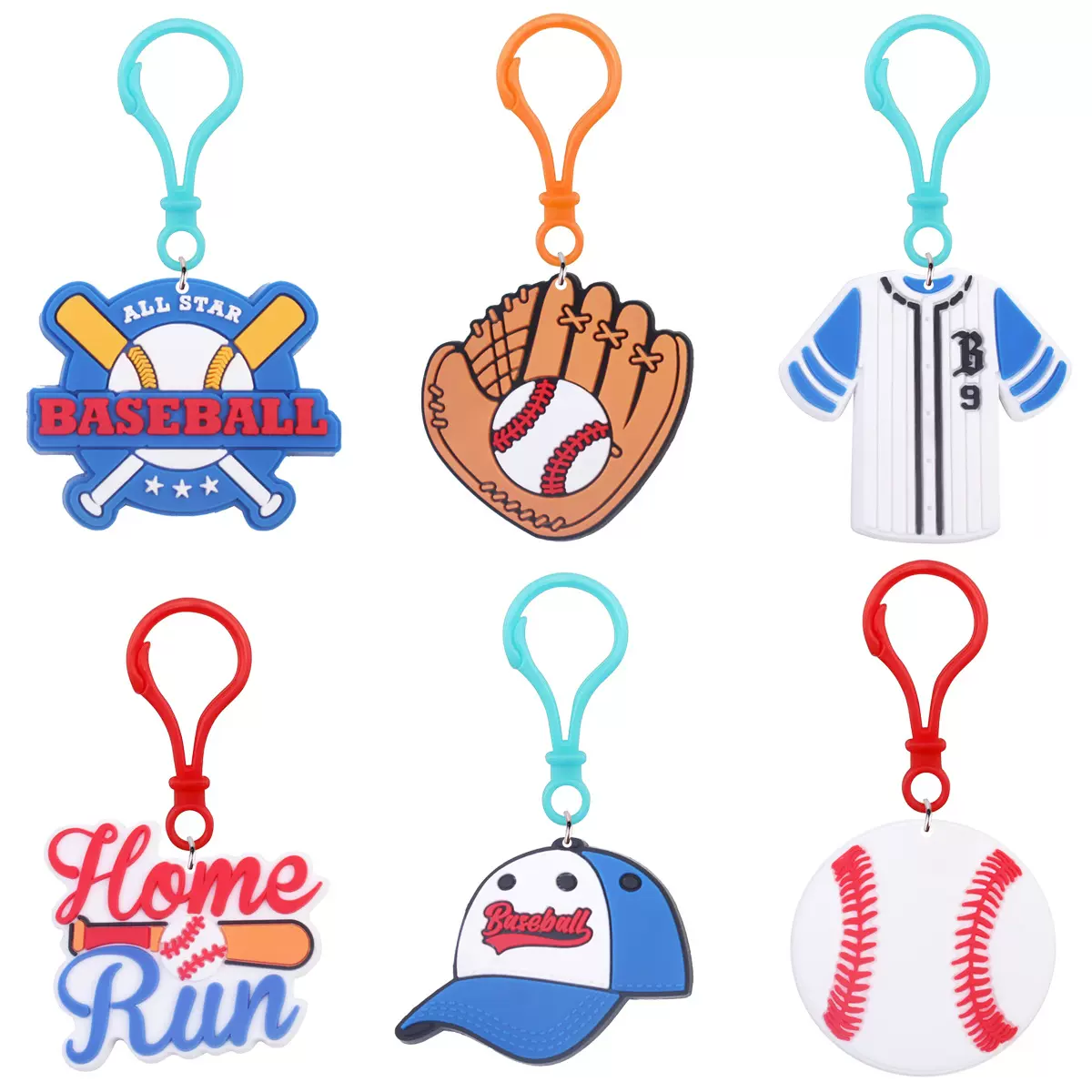 PVC棒球塑料龙虾钥匙扣派对小礼品礼品挂件跨境比赛挂饰书包装饰