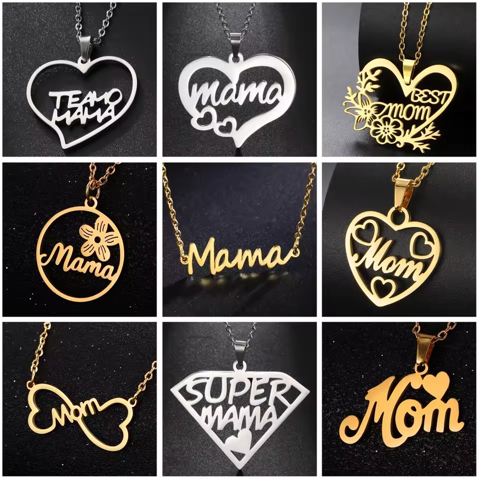 字母项链厂家直销Mama妈妈字母304不锈钢项链创意母亲节百搭项饰