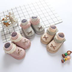 【Infant's Walk】Baby Learning to Walk Shoes and Socks, Anti-slip Soft Sole Floor Socks for Spring, Summer, Autumn, Thin Model 0-2 Years with Adhesive