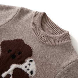 秋冬儿童双股厚半高领100纯羊毛衫男女童宝宝新款毛衣针织打底衫