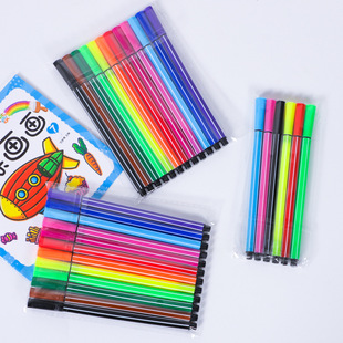 Factory wholesale children art supplies painting color brush stationery OPP bag watercolor pen single watercolor pen