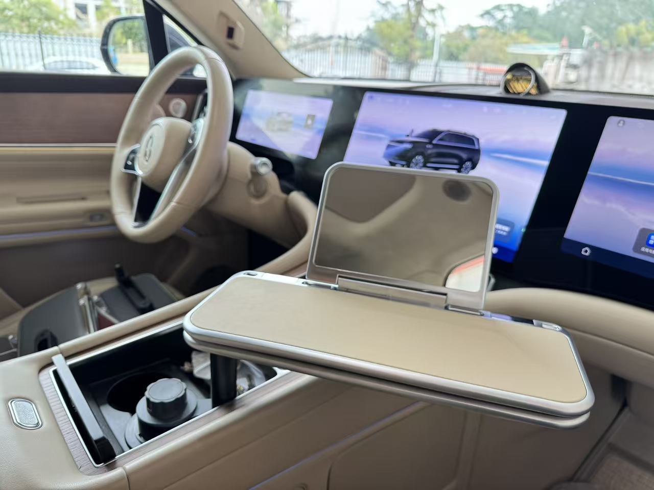 Cross-Border Hot-Selling New Model Car-Mounted Folding Table Board, Practical for Storage, Computer and Mobile Phone Placement, Storage, and Office Use