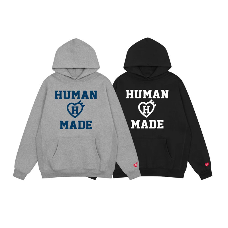 Felpa con cappuccio uomo stampa anatra human made unisex_voghion.com