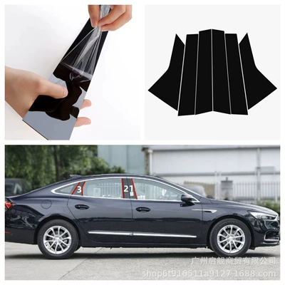 Buick Lacrosse Regal Car | Şüşə kənarı xromları/moldingləri - glossy-black-17-25-buick-lacrosse-6pcs