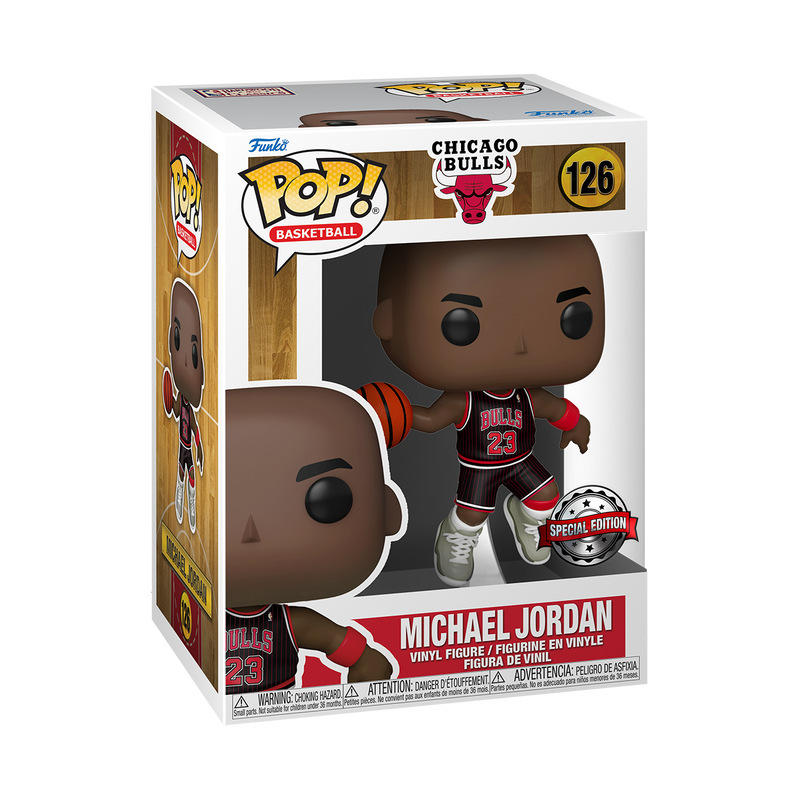 Authentic Bulls Team - Michael Jordan (Wearing a Black Pinstripe Jersey, with Jordan Shoes) Surprise Authentic Bulls Team - Michael Jordan (Wearing a Black Pinstripe Jersey, with Jordan Shoes) Surprise