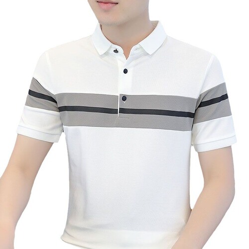 Modal short-sleeved t-shirt men's polo shirt black dirt-resistant ice silk ice feeling clothes fashion brand summer work T-shirt