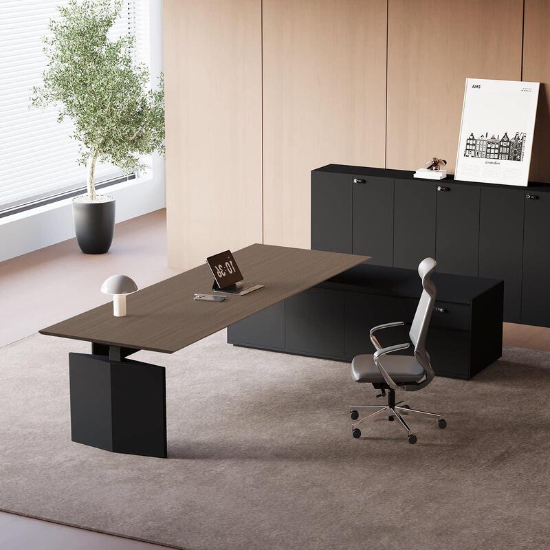 Smart Adjustable Executive Desk with a Light Luxury and High-End Feel, Suitable for Managers, Leaders, and Ceos; Simple and Modern Executive Desk