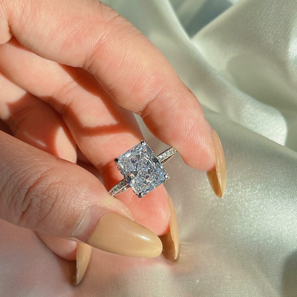 10g Weight Zircon Inlay Material Rings Classification 6, 9 Ring Size 1 Piece Quantity Holiday, Daily Occasion 925 Sterling Silver Material Geometric Pattern Women's Gender Plating Design Elegant, Luxurious, Simple Style Style 925 Sterling Silver Zircon Geometric Rings 19