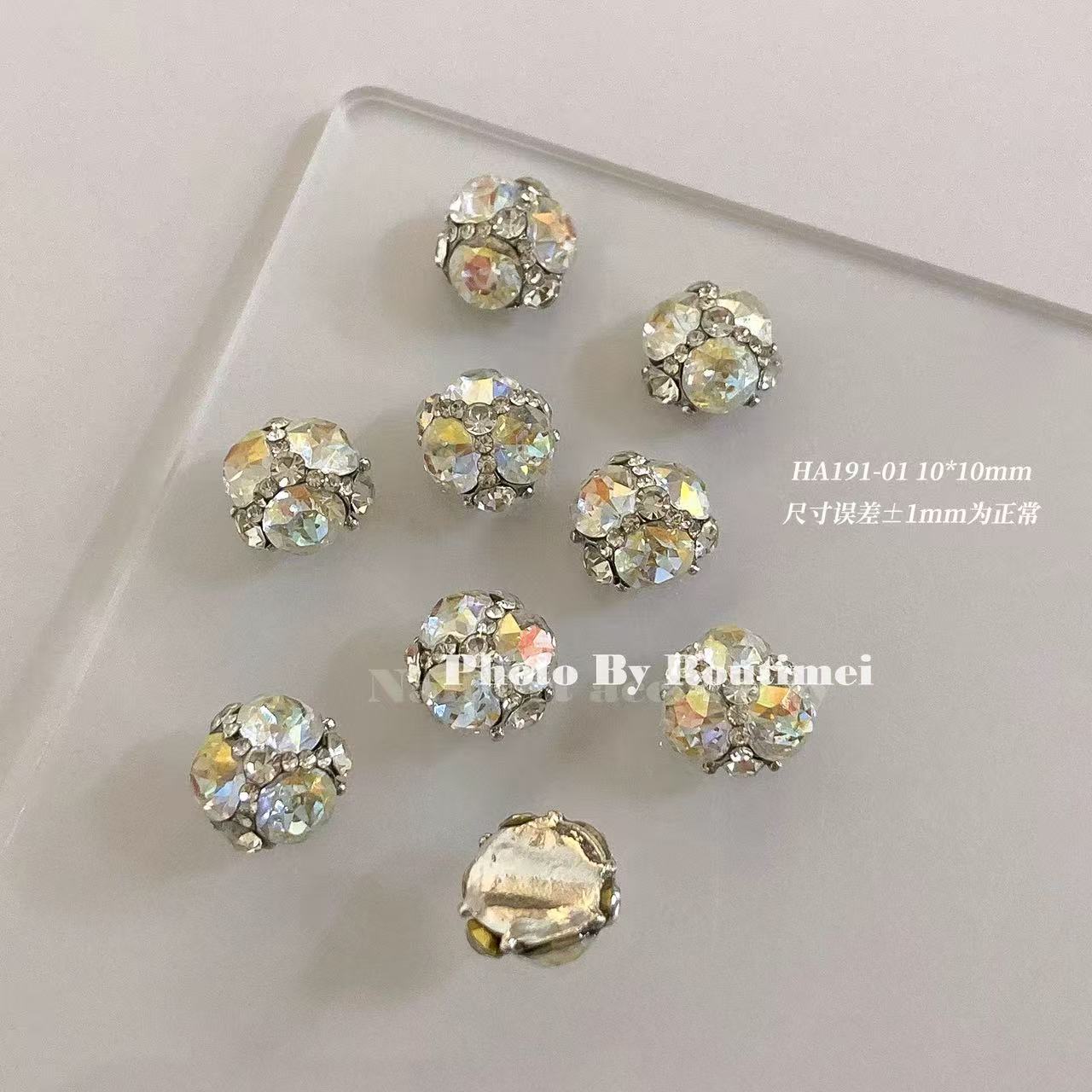 Z415-풀 다이아몬드 33 컷 다이아몬드 볼-코화이트