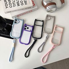 ins风立体卡通猫耳朵适用iPhone17PRO手机壳透明带挂绳苹果16防摔