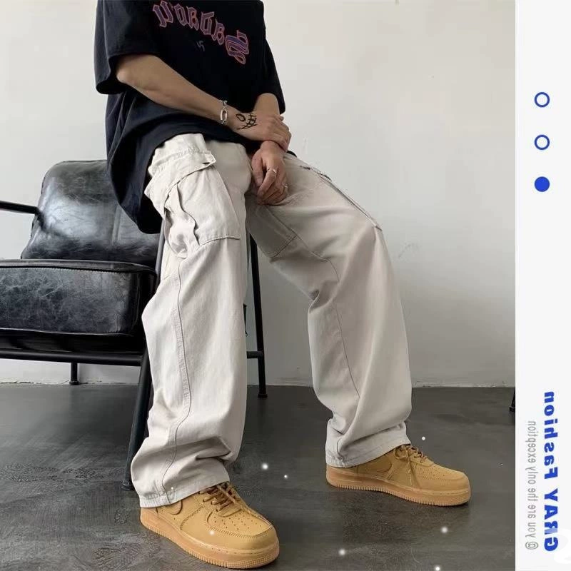 Женские прямые мешковатые брюки-карго для мужчин, спортивные штаны для бега