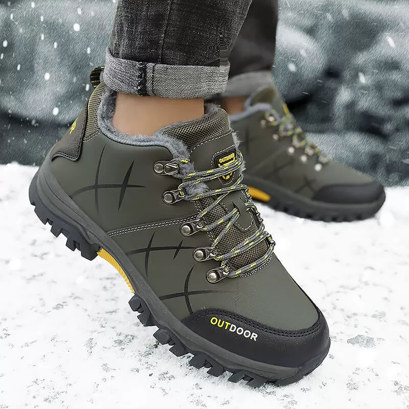 Мужская обувь, уличная спортивная обувь, походная обувь, осенне-зимняя бархатная утолщенная теплая противоскользящая износостойкая повседневная обувь большого размера