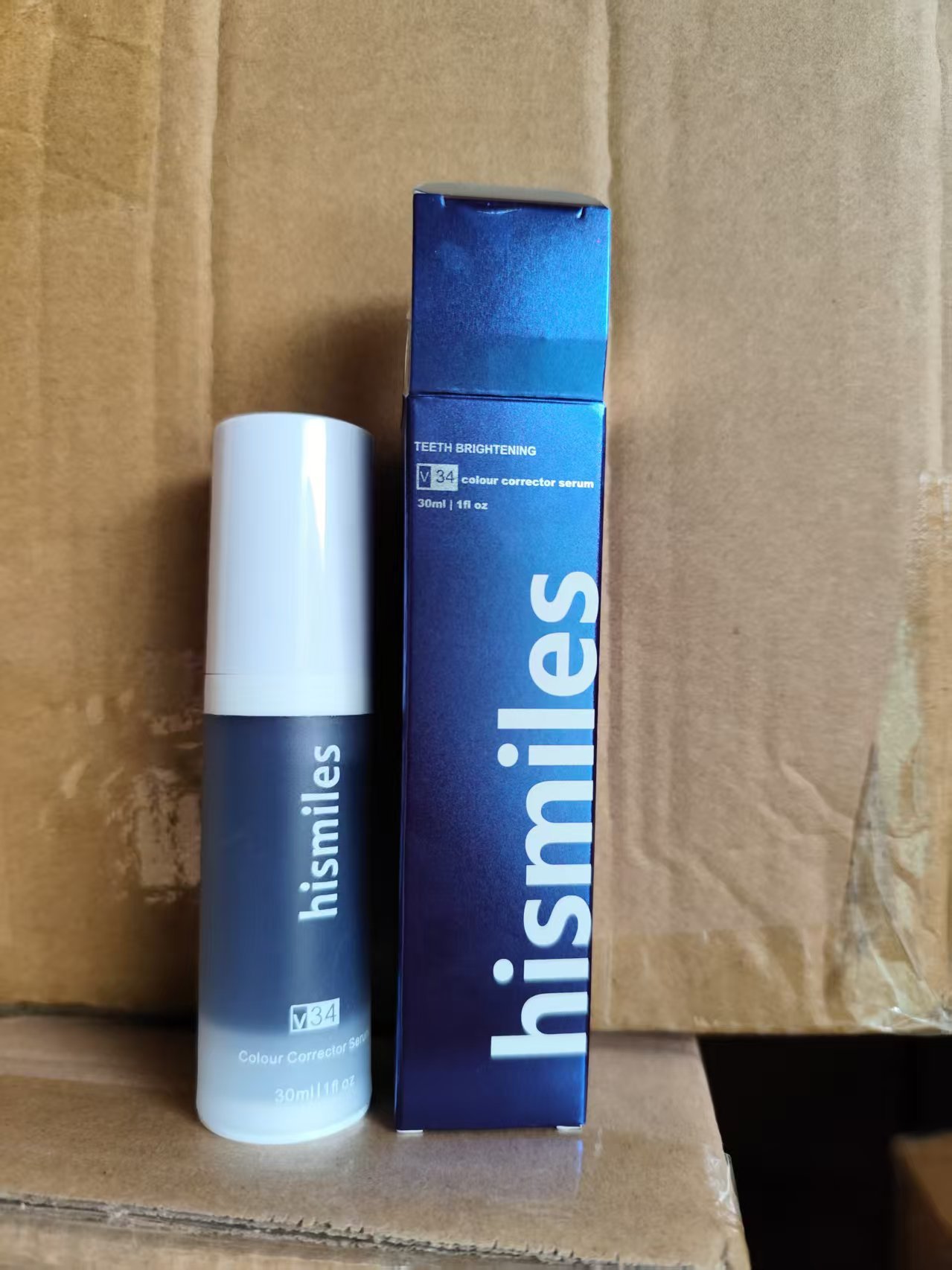 hismiles 단층 튜브 보라색 상자 v34 치약(전체 영어 포장은 해외 무역 판매 전용)