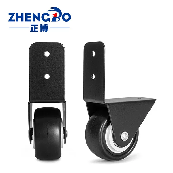 Guangzhou Zhengbo luggage accessories iron right angle wheel audio accessories wheel iron frame wheel right angle caster speaker wheel