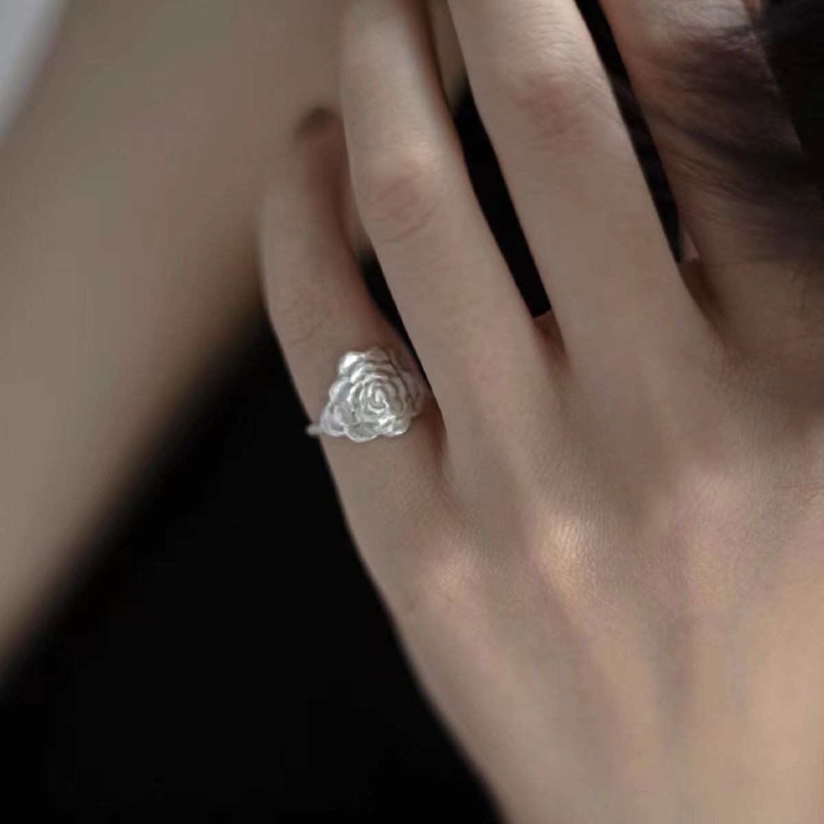 Minimalistischer Blütenring Für Damen Im Chinesischen Designstil_voghion.com