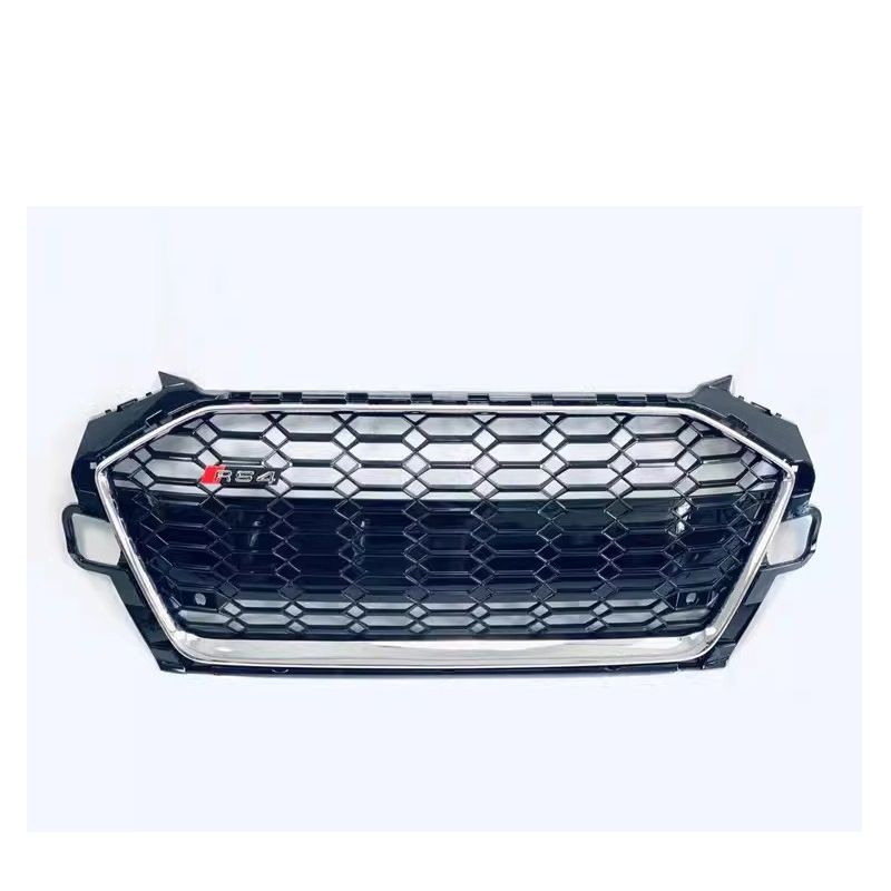 Applicable to 2020-2024 Audi A4 modified RS4 middle net A4 B9.5 upgrade S4 front bar grille honeycomb grid