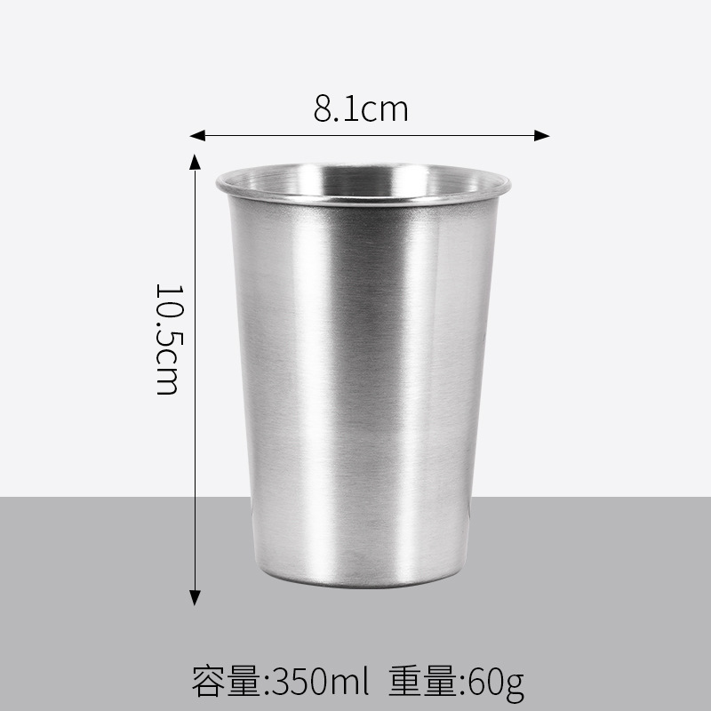 350ml 단층 컵 (실버)