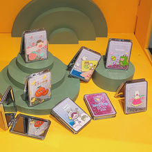 丽娜镜子便携式双面折叠镜方形小镜子迷你化妆镜可爱小礼品