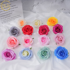 Craftsmanship Supply Wedding Rose Heads Exotic Single Artificial Rose Bouquets Velvet Artificial Roses Large Flower Buds