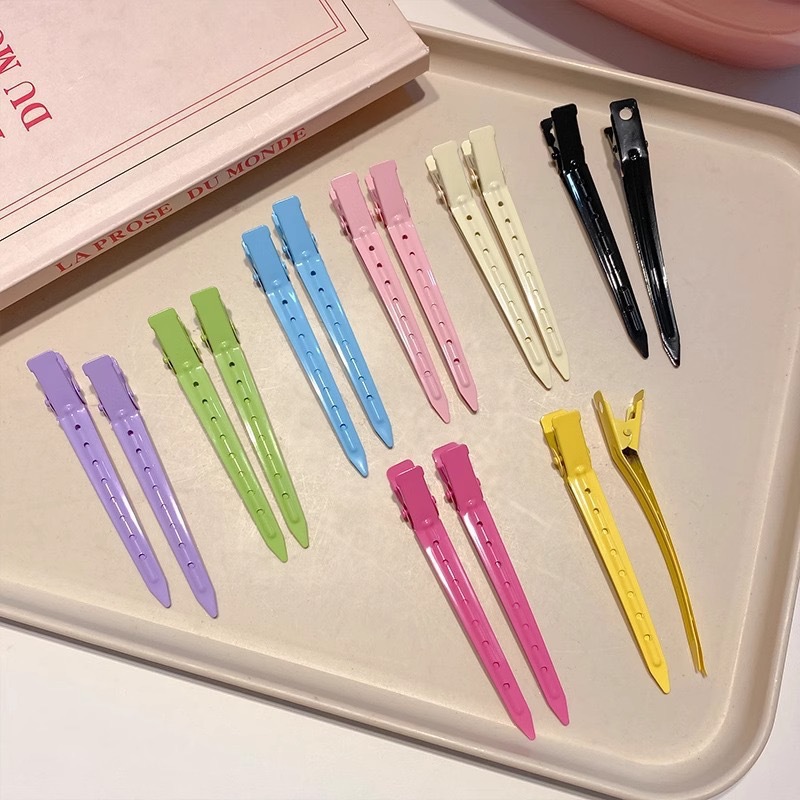 Candy color milkshake seamless positioning clip styling bangs hairpin duckbill clip makeup clip hair root fluffy clip hairpin