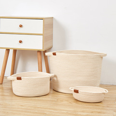 Nordic minimalist cotton rope storage basket, desktop miscellaneous storage, factory snack cotton rope basket, storage box, carpet use