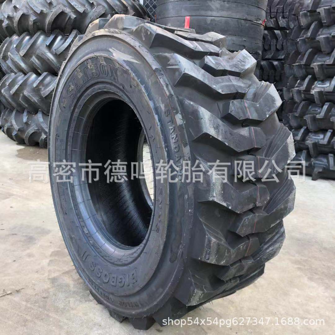 Maquinaria de construcción 14-17.5 patín de dirección cargador neumático pequeño neumático excavadora R-4 patrón de espiga