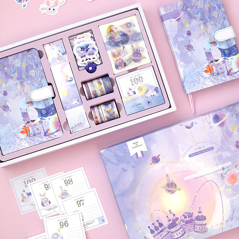 Cuento de hadas serie chica corazón mano libro caja de regalo traje lindo ins estilo estudiante cuaderno mano libro caja de regalo