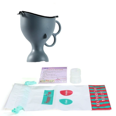travel artifact, On-board emergency urine bag - gray