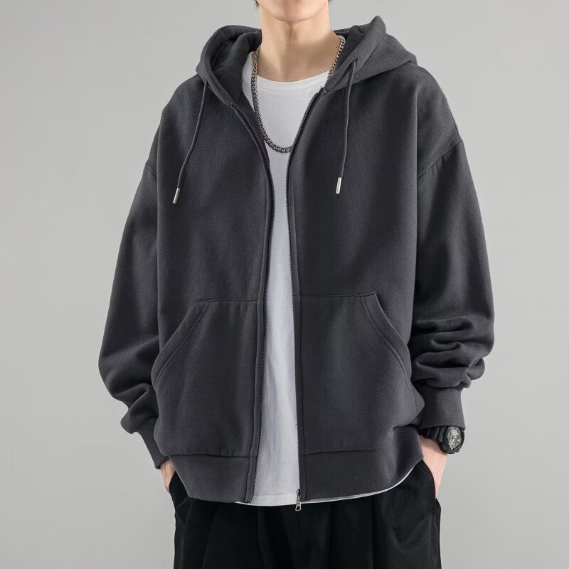 Zipper Sweatshirt New Sweatshirt Men's Autumn and Winter Sports Fashion Comfortable Oversize Casual Hooded Trendyy Men's Sweatshirt