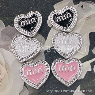 Pink Crocs Clogs Accessories Cute Smiley Heart Shoe Buckle Jewelry Accessories Miu Cream Glue DIY Shoe Flowers