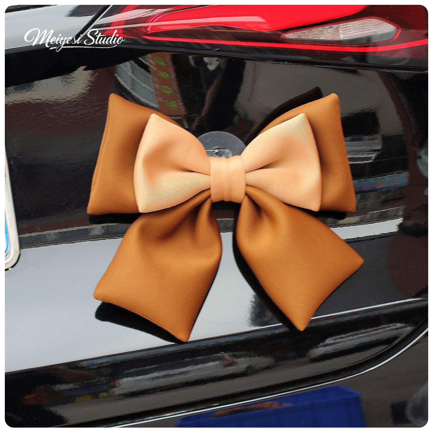 Auto pegatinas de automóviles arco decoración baúl motocicleta eléctrica colgante accesorios de cola muñeca muñeca