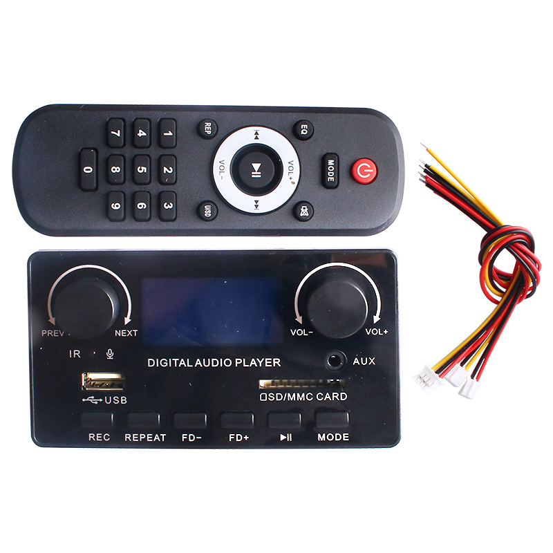 Caja de sonido de transmisión placa base diy reproductor sin pérdidas tarjeta SD letra USB sincronización LCD placa de decodificación de audio Bluetooth
