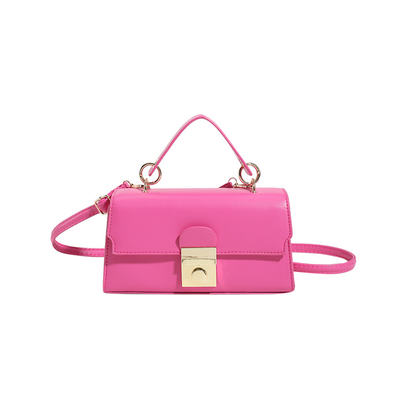 2025 primavera nuevo temperamento diseño de moda estilo extranjero textura simple mochila de hombro bolso de bloqueo de mano color caramelo