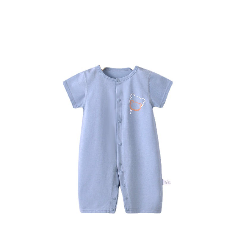 Детские брюки, летний боди для новорожденного, хлопковый пижама на выход, с коротким рукавом