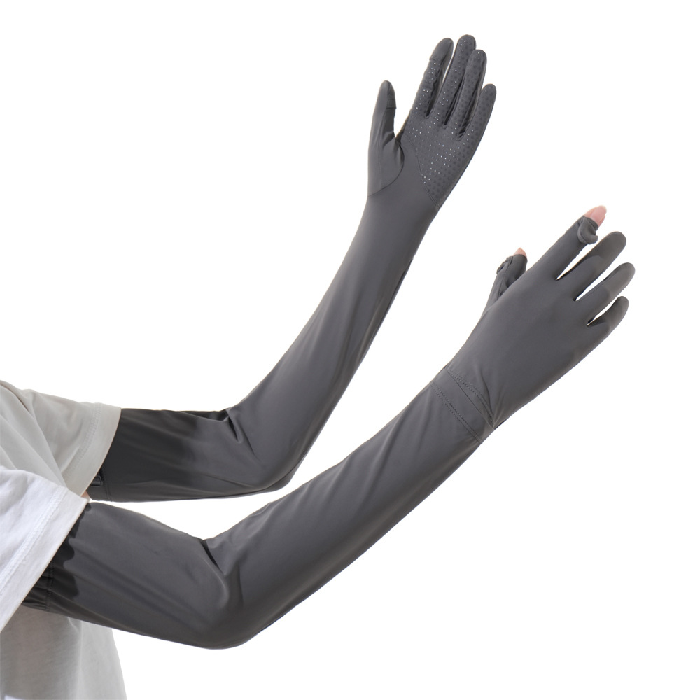 Verano guantes de protección solar de las mujeres largo brazo de conducción protección uoversleeve UV protección hielo seda deportes equitación antideslizante manga de hielo
