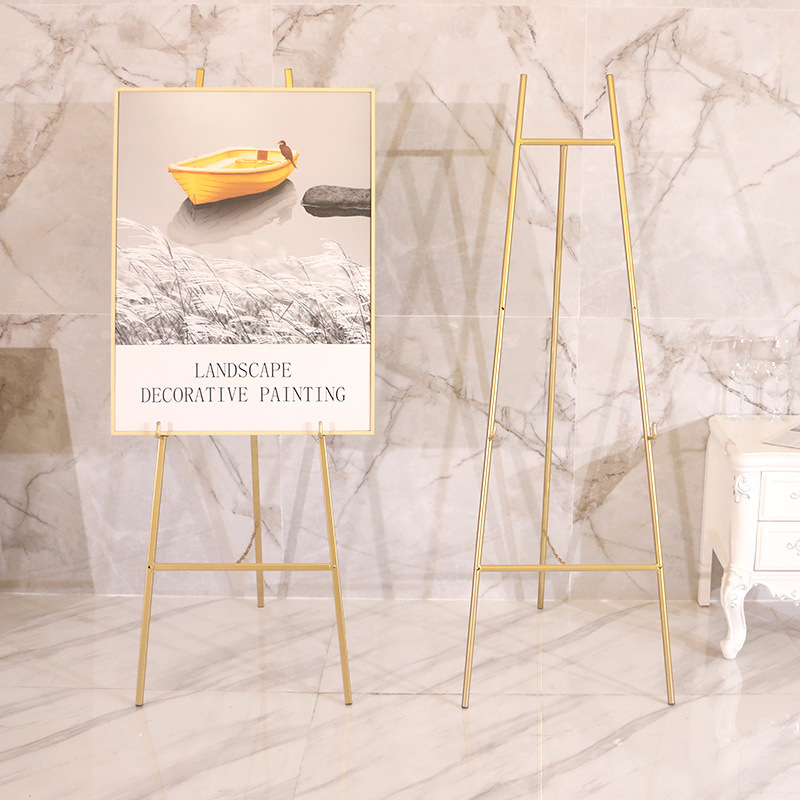 Scandinavian Golden Wedding Iron Easel Photo Frame Bracket Wedding Welcome Water Display Rack Photo Display Rack Oil Painting Rack