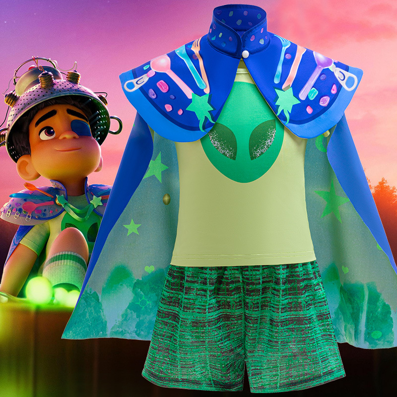 外贸新品儿童cosplay地球特派员动漫利奥Elio同款男童角色扮演服