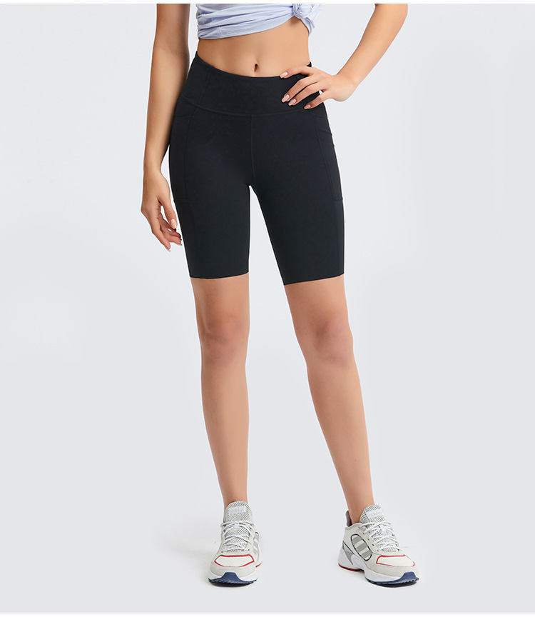 hip-lifting high-elastic tight high waist solid color yoga shorts NSDQF127242