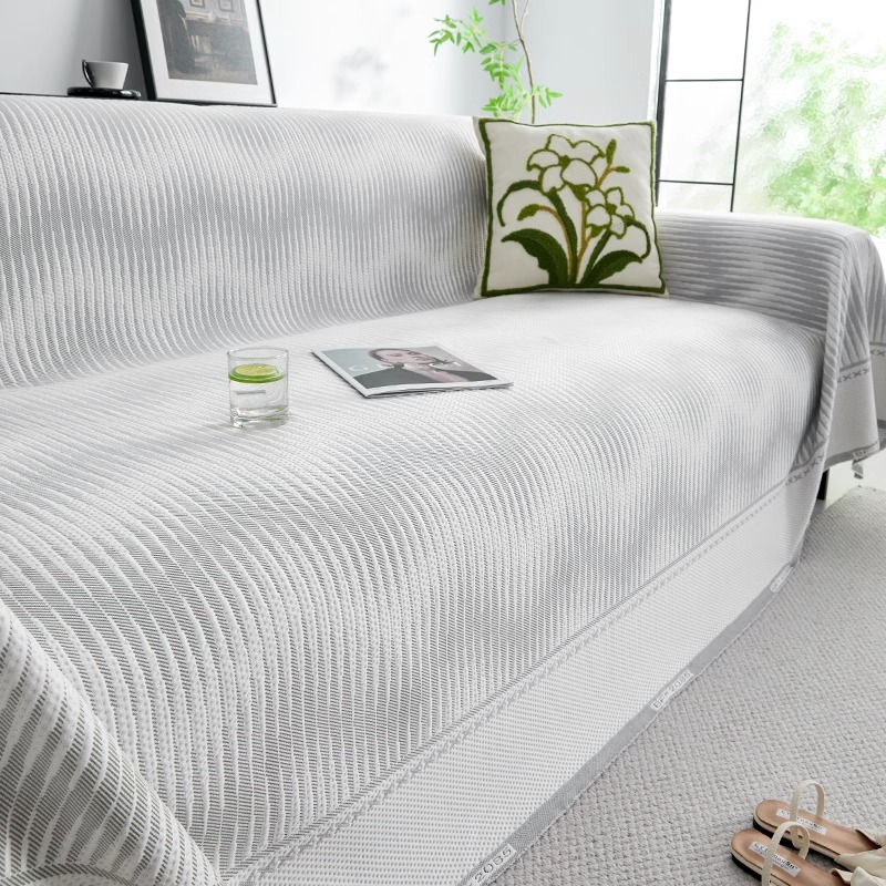 Cool seda seda seda sofá toalla de tela 2025 nuevo verano todo incluido sofá cubierta anti-cat arañaco estera sofá cojín