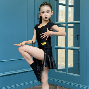 Dnw Summer Kidsren's Professional Internet Celebrity Latin Performance Dance Skirt Girls Practice Clothes Kidsren's Practice Dance Performance Clothing
