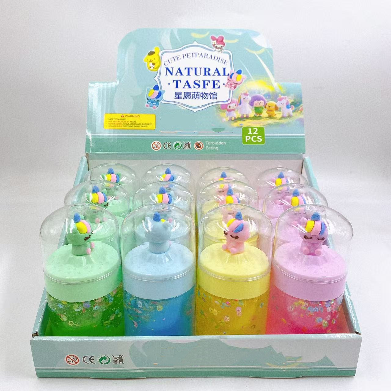 Doble muñeca goma espumante nuevo colorido barro slim juguetes para niños 2 yuanes barro de cristal descompresión al por mayor