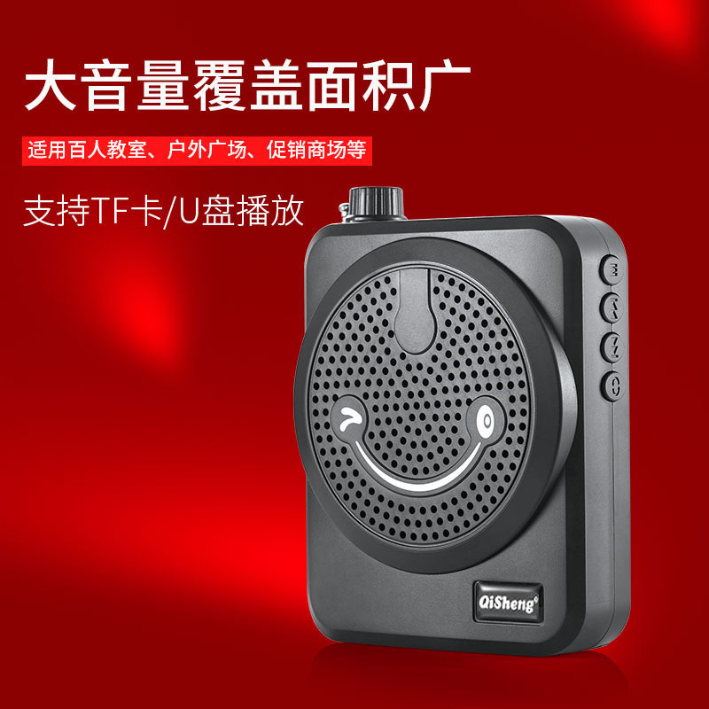 笑顔のハチの拡声器の教師はガイドの授業を促進します。|undefined