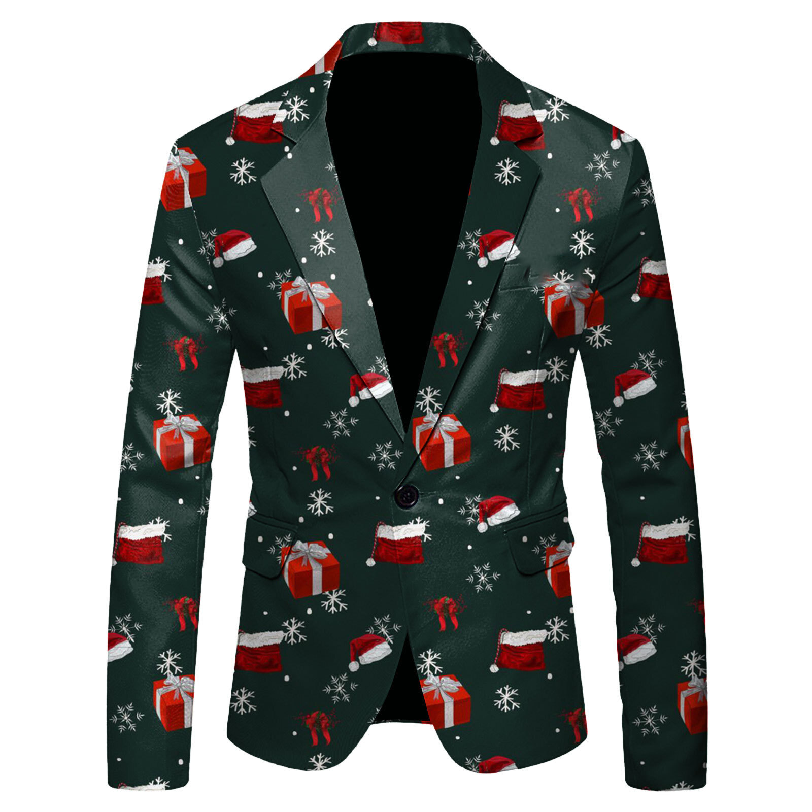 Comercio exterior europeo y americano nuevo estilo 2024 nueva moda casual letras navideñas chaqueta de traje para hombre WL008