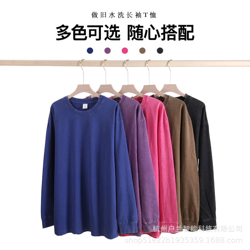 Camiseta de manga corta para hombre, estilo americano, holgada, de algodón puro de alta calidad, marca de moda de Hangzhou.