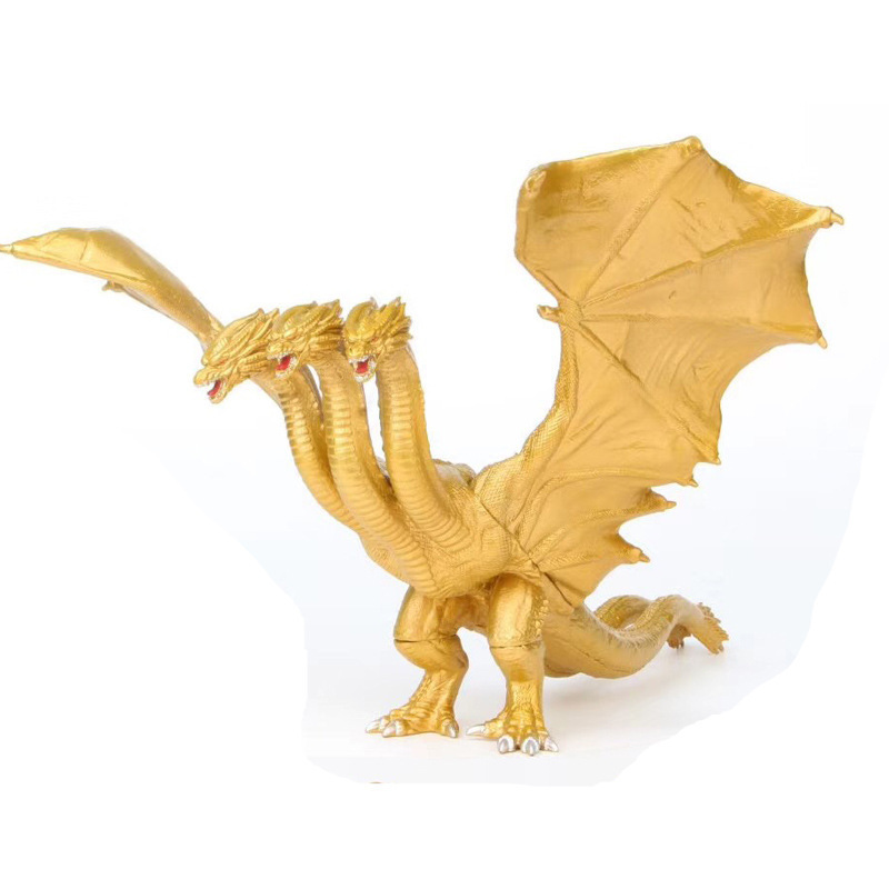 2 Monsters: Three-Headed Dragon Ghidorah 2Nd Generation Golden Dragon Figurine Model Display Piece