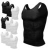 3 Pack Men's Round Neck Compression Tank Top Shaping Vest|ms